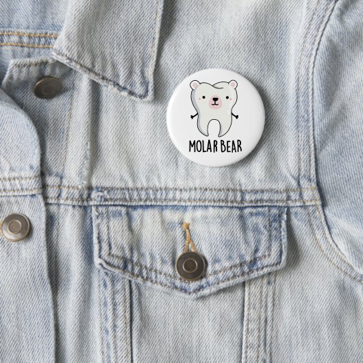 Molar Beer Funny Tooth Pun Ronde Button 5,7 Cm (In situ)
