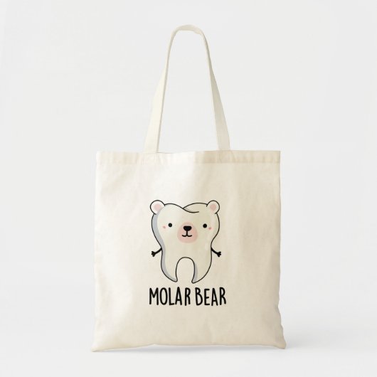 Molar Beer Funny Tooth Pun Tote Bag (Voorkant)