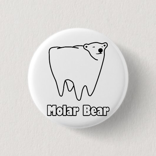 Molar Beer Polar Tooth Beer Ronde Button 3,2 Cm (Voorkant)