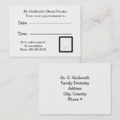 Molar Dental Appointment Design Afsprakenkaartje (Voorkant / Achterkant)