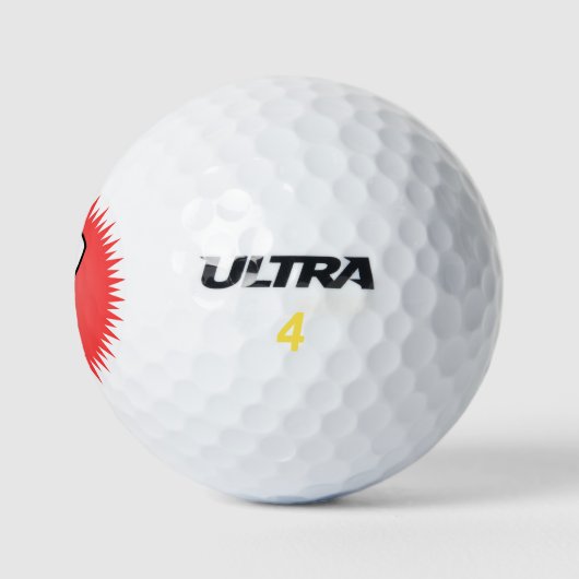 Molar, vers geëxtraheerd op een rode sterburst golfballen (Logo)