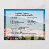 Molasse Raisin Cookie Recipe Briefkaart (Voorkant)