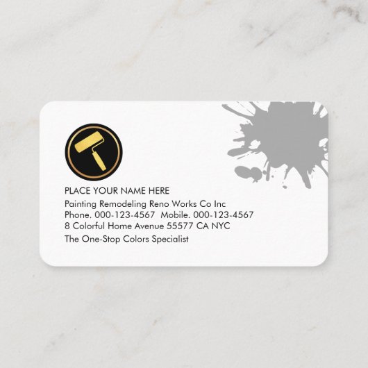 Mold Dirty Plaster Paint Walls Painter  Visitekaartje (Achterkant)