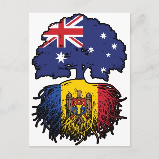 Moldava Moldavan Australian Australia Tree Roots Briefkaart (Voorkant)