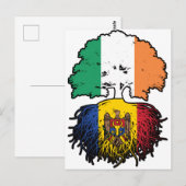 Moldava Moldavan Irish Ireland Tree Roots Flag Briefkaart (Voorkant / Achterkant)