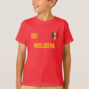 Moldavië Aangepaste naam & nummer Football Kinder T-shirt