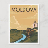 Moldavië Beroemde Reisplaats Illustratie Briefkaart (Voorkant)