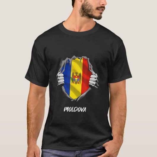 Moldavië Borstvlag Schimmel T-shirt (Voorkant)