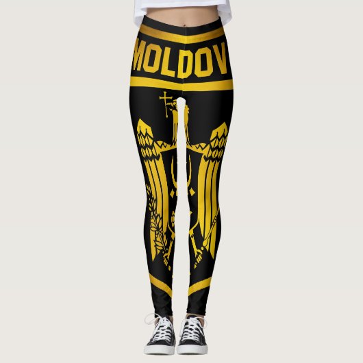 Moldavië Emblem Leggings (Voorkant)