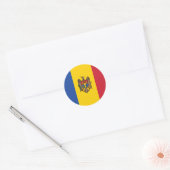 Moldavië Flag Classic Ronde Sticker (Envelop)