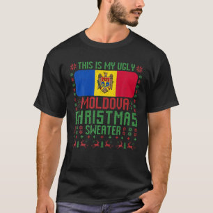 Moldavië haalt de vlag van Moldavië voor Mo met ee T-shirt