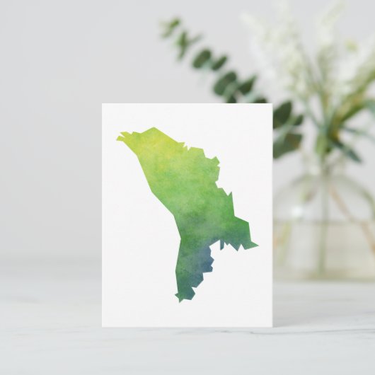 Moldavië-kaart Briefkaart (Staand voorkant)
