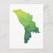 Moldavië-kaart Briefkaart (Voorkant)