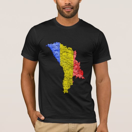 Moldavië - Kaart T-Shirt (Voorkant)