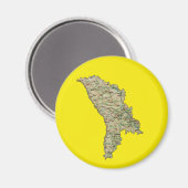 Moldavië Kaartmagneet Magneet (Voorkant / Achterkant)