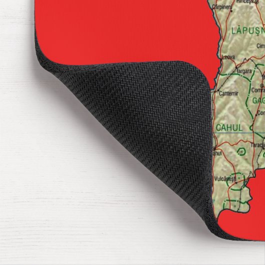 Moldavië Map Mousepad Muismat (Hoek)