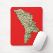 Moldavië Map Mousepad Muismat (Met muis)
