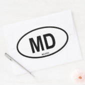 Moldavië "MD" Ovale Sticker (Envelop)