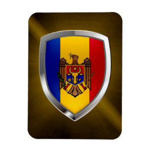 Moldavië Metallic Embleem Magneet