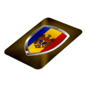 Moldavië Metallic Embleem Magneet (Linkerzijde)