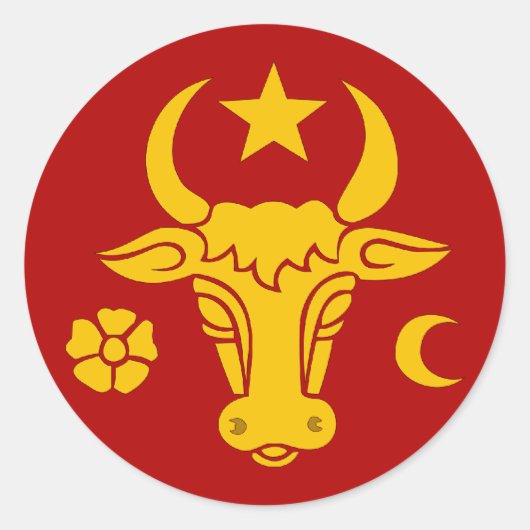 Moldavië, Moldavië Ronde Sticker (Voorkant)