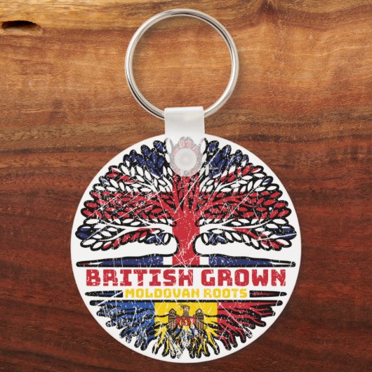 Moldavië Moldavisch-Uk - Britse boom Sleutelhanger (Voorkant)