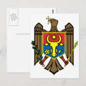 Moldavië Officieel wapenschild heraldry-symbool Briefkaart (Voorkant / Achterkant)