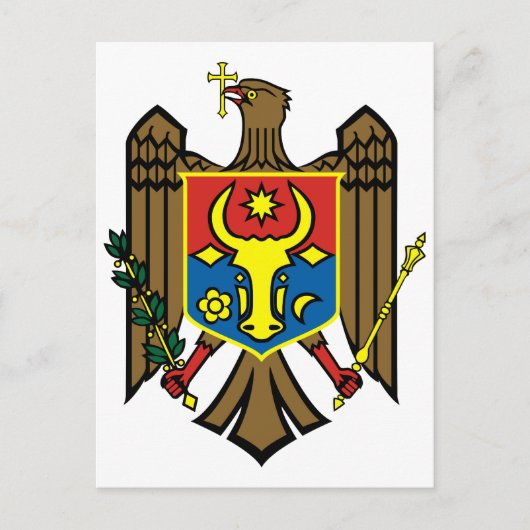 Moldavië Officieel wapenschild heraldry-symbool Briefkaart (Voorkant)