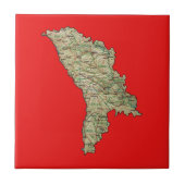 Moldavië-plattegrond Tegeltje (Voorkant)