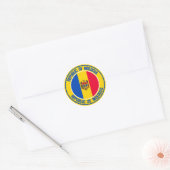 Moldavië-ronde Embleem Ronde Sticker (Envelop)