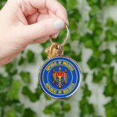 Moldavië-ronde Embleem Sleutelhanger (Hand)