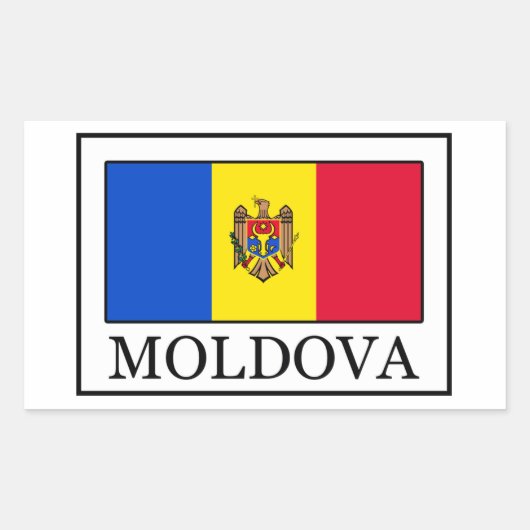 Moldavië-sticker Rechthoekige Sticker (Voorkant)