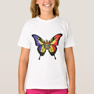 Moldavië Swallowtail Vlinder Vlag T-shirt