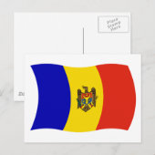 Moldavië Vlag Ansichtkaart Briefkaart (Voorkant / Achterkant)