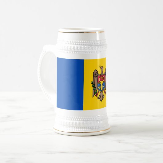Moldavië-vlag Bierpul (Voorkant links)