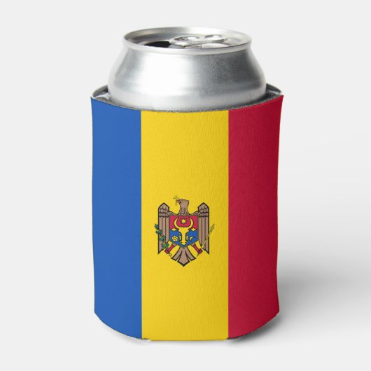 Moldavië-vlag Blikjeskoeler (Blikje Voorkant)