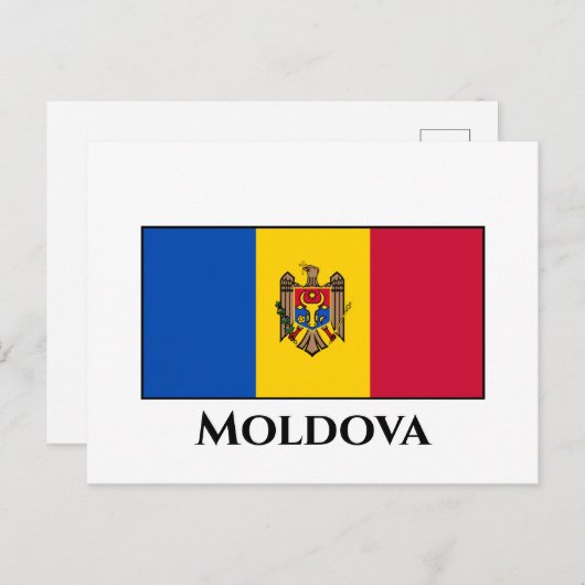 Moldavië-vlag Briefkaart (Voorkant / Achterkant)