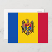 Moldavië-vlag Briefkaart (Voorkant / Achterkant)
