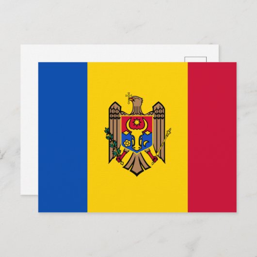 Moldavië-vlag Briefkaart (Voorkant / Achterkant)