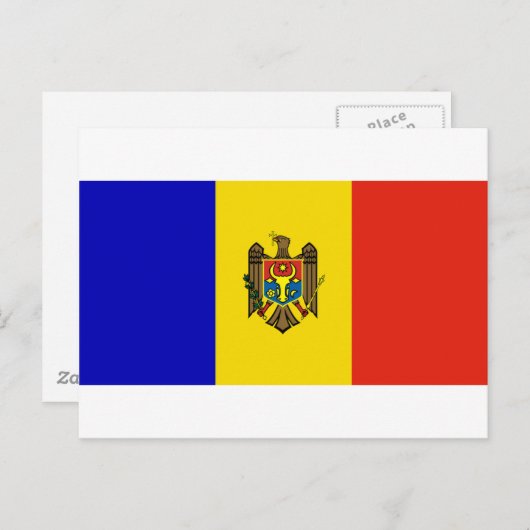 Moldavië-vlag Briefkaart (Voorkant / Achterkant)