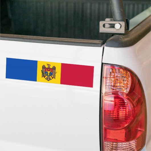 Moldavië-vlag Bumpersticker (Op Truck)