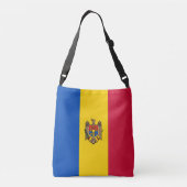 Moldavië Vlag Crossbody Tas (Achterkant)