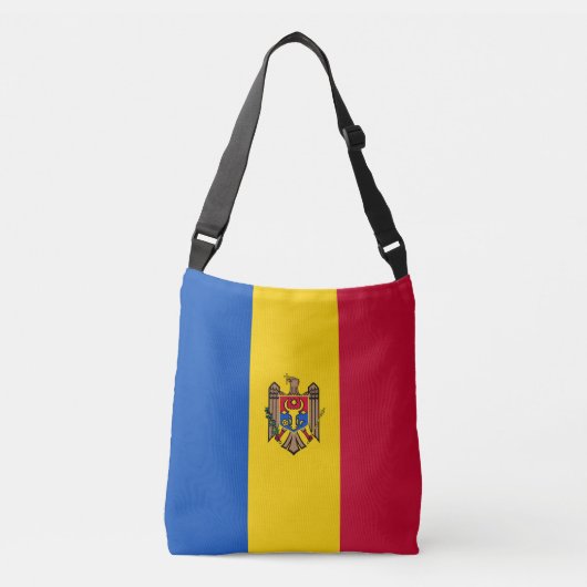 Moldavië Vlag Crossbody Tas (Voorkant)