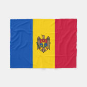 Moldavië Vlag Fleece Deken (Voorkant (Horizontaal))