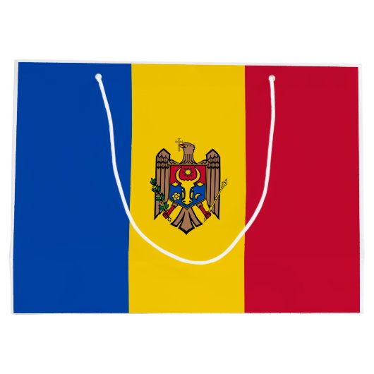 Moldavië-vlag Groot Cadeauzakje (Achterkant)