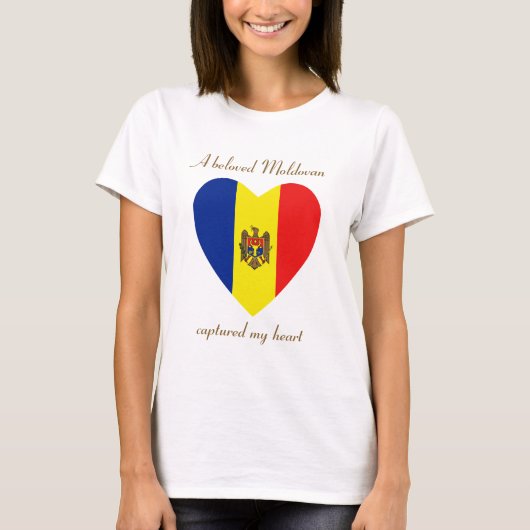 Moldavië Vlag Hartendief T-Shirt (Voorkant)