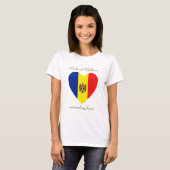 Moldavië Vlag Hartendief T-Shirt (Voorkant volledig)