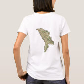 Moldavië Vlag + Kaart + Tekst T-shirt (Achterkant)