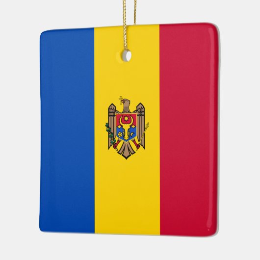 Moldavië-vlag Keramisch Ornament (Links)