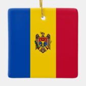 Moldavië-vlag Keramisch Ornament (Voorkant)